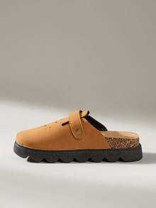 Solecia 经典纯色舒适休闲厚底鞋 - 棕色 - 查看 3