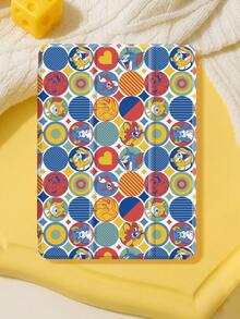 Tom and Jerry Artist x SHEIN 1个可爱卡通平板电脑保护套，高端质感，柔软防摔硅胶材质，带折叠支架，完美礼物。兼容iPad 10代/iPad 9代（10.2英寸）/iPad Air 5/Air 4（10.9英寸）、iPad（A16）11英寸11代（2025年款），带笔槽，支持自动睡眠/唤醒功能，时尚保护套 - 彩色 - 查看 2