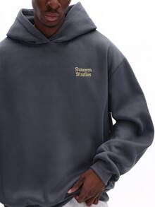 SUMWON Oversized Camouflage Print Pullover Hoodie With Drawstring Hood And Centre Pocket For Casual Winter Street Style