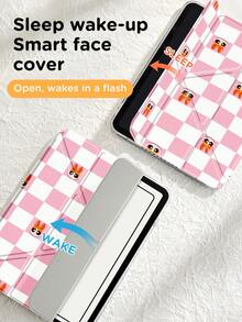 THE POWERPUFF GIRLS X SHEIN 可爱卡通女孩图案平板电脑保护套，高端质感，支持3+Y折叠，具备自动唤醒/睡眠功能和内置笔槽，防震时尚，兼容Galaxy Tab A9 Plus、iPad 10代、iPad Pro 2020 11英寸、iPad 7/8/9代。 - 彩色 - 查看 7