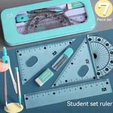 1set Random Color 10th Birthday Party Favors Practical Compass Stationery Set For Elementary School Students, Reward Gifts For Boys And GirlsOffice, School, Drawing,Student,Markers,Stationery,Boys,Girls,School Supplies,Back To School