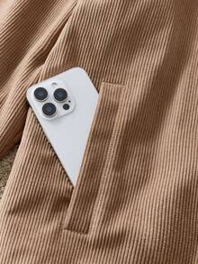 SWAVVY Áo khoác nam tay dài cổ thêu họa tiết hiệp sĩ thoải mái, đa năng, màu sắc tương phản - Nhiều màu - Xem 5