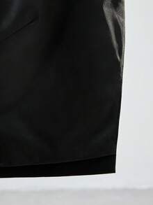 Maija Valentine's Day Heroine Black Sleeveless Cropped Blazer With Metal Buckle Decor, Casual Office Wear For Women, Autumn Black Crop Tops Spring - Black - View 9