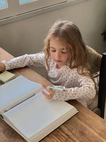 DAZY 女童圆领波点系带长袖T恤，春秋季 - 米色 - 查看 3