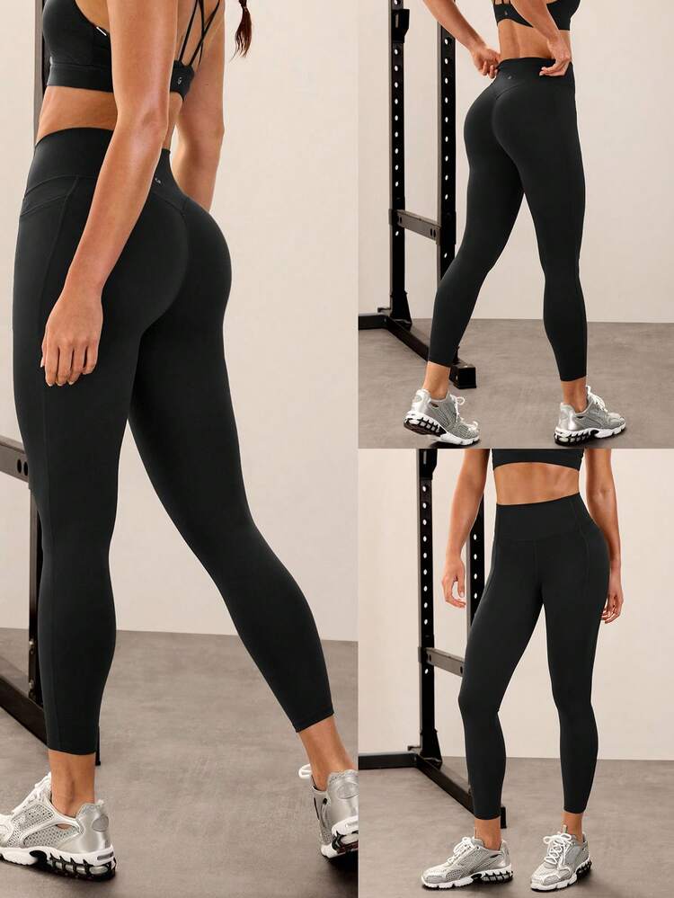 24" Peakbum Powersculpt™-Air Sculpt Flex Sweat-Wicking Cool Feel V-Waist Butt-Lifting Leggings High Impact Workout Running Training  Spring Summer
