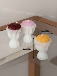 Joivida 1pc/3pcs Hand-Held Bouquet Rose Candle, In The Shape Of A Rose Bouquet, Suitable For Scented Candles, Resin Casting, Decorative Items, Home Decoration And Festival Gifts, Three-Dimensional Flower Scented Candle Creativity - Multicolor - View 9