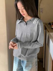 DAZY Girls Turtleneck Sweater - Grey - View 3