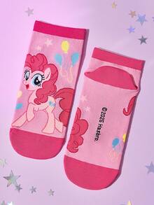 My Little Pony X SHEIN 6 đôi tất nữ cổ ngắn mềm mại, thoáng khí, thấm hút mồ hôi, kiểu dáng ngọt ngào, thời trang và dễ thương, họa tiết hoạt hình nhiều màu sắc, mũi và gót được gia cố để tăng độ bền, phù hợp mọi mùa, hè đông, họa tiết kỳ lân, tất in hình, ý tưởng quà tặng. - Nhiều màu - Xem 12
