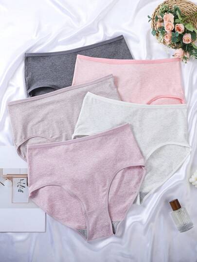 5条/包 大码纯色舒适内裤