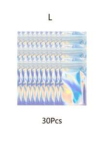 Self Sealing OPP Bags Pouches Laser Iridescent Zip Lock Bag Repeatable Packaging Jewelry Retail Bag Pouches Bags Gift Wrapping Bags,Christmas - Multicolor - View 10