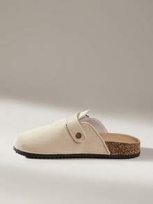 Solecia Mules casuales con diseño de hebilla para mujer - Beis - Ver 3