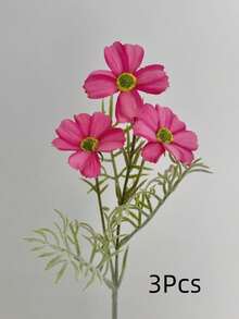 1 pieza/3 piezas Flores de cosmos de tacto real de 17 pulgadas - Ramo de margaritas bohemias, decoración del hogar para todo el año, centro de mesa para bodas de verano y acción de gracias de otoño, crisantemo artificial sin decoloración para mesa/fotografía - Multicolor - Ver 21