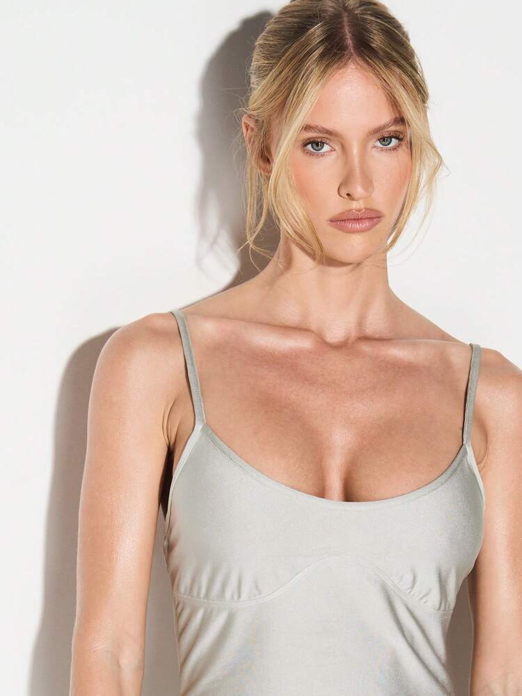 KIZN Sage Cami With Mesh Details