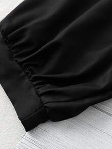 EMERY ROSE Áo kiểu nữ cỡ lớn cổ tròn đơn giản, chất liệu vải sần, in họa tiết hoa nhỏ, tay raglan, phong cách phương Tây mùa hè, áo kiểu boho boho, áo kiểu tay dài cho nữ, áo kiểu tay phồng. - Nhiều màu - Xem 4