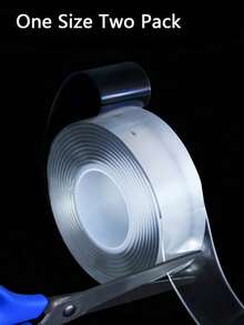 1/2/4卷 1.8米 x 2.5米 可水洗 可重复使用 双面纳米加厚透明高粘度墙贴胶带 - 無色 - 查看 9