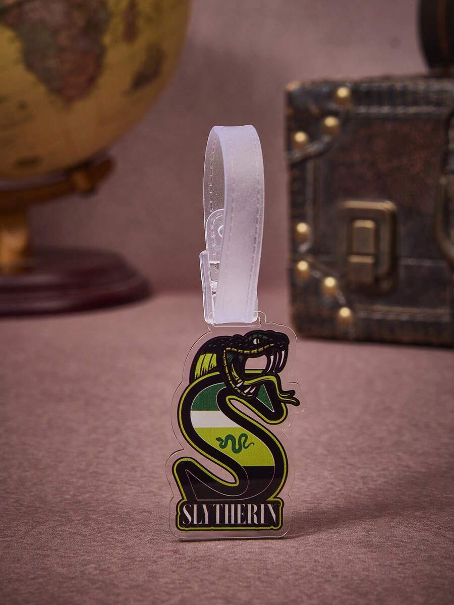 HARRY POTTER X SHEIN 1pc Cartoon Snake House Acrylic Luggage Tag - Multicolor - View 1