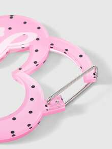 ROMWE Anime 3 zufällige Stile von süßen Windbögen, Musik-Noten-förmigen Schlüsselanhängern, Y2K-Stil Polka-Punkt-Liebes-Muster rosa Acryl-Platte Schlüsselanhänger, sehr geeignet zum Kombinieren mit Rucksäcken und als Dekorationen, schöne und hochwertige Accessoires.