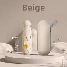 1 pieza Paraguas mini portátil tipo cápsula - Paraguas de viaje multifuncional resistente al agua y protección UV - Multicolor - Ver 4