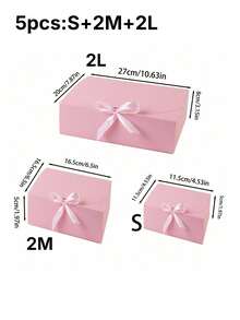 10 cái/5 cái/2 cái - Hộp quà màu hồng có nắp, Hộp quà có ruy băng cho hộp cầu hôn phù dâu, Hộp quà cho đám cưới, quà sinh nhật, tiệc tắm và các bữa tiệc khác, Quà tặng ngày lễ tình nhân, Ngày lễ tình nhân, Bao bì, Sinh nhật, Tự làm, HỘP đựng đồ làm đẹp - Hồng - Xem 15