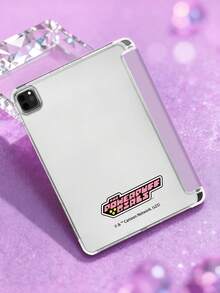 THE POWERPUFF GIRLS X SHEIN 1个可爱卡通iPad保护套，高端质感，柔软防摔硅胶材质，带折叠支架，完美礼物。兼容iPad 10代/iPad Air 7代（11英寸）/iPad Air 5/Air 4（10.9英寸）、iPad Air 6代（11英寸），带笔槽，支持自动睡眠/唤醒功能，时尚保护套 - 彩色 - 查看 3