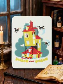 HARRY POTTER X SHEIN 透明亚克力材质，图案为骑着扫帚的飞人、黄红色房屋和字母图案，翻盖式保护套，兼容 iPad Mini 4/ Mini 5/ Mini 6/ Mini 7/Air/Air 2/9.7/10.5/10.2/Air 4/Air 5/10.9/Pro 11/10/2024/Air 11 (M2)/Pro 11 (M4) 2024/Air 11 英寸 (M3) 2025/iPad (A16) 11 英寸第 11 代 2025 款。高透明度保护套，产品不含触控笔。部分型号在边框内设有内置触控笔插槽。 - 彩色 - 查看 4