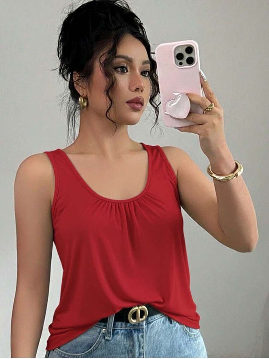 Women Blouses - Red - View 1