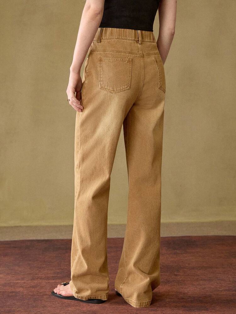 MOTF STUDIO WOMEN'S LOW-WAIST STRAIGHT LEG WASHED JEANS, AUTUMN/WINTER