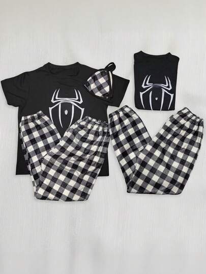 Dúo de pijama de pareja de temporada teddy unitalla 2 jogger 1 top y 2 playeras divertidas