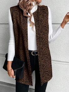 SHEIN LUNE Veste régulière en tricot élégante et décontractée, convenant pour l'automne/l'hiver