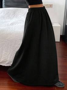 Livesso 女士宽松A字裙，休闲商务办公装，适合秋季、冬季和春季穿着