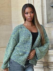 Mima John Áo len cardigan tay loe cỡ lớn mùa xuân Y2K thập niên 90 thường ngày dễ thương ngọt ngào sân bay cỡ lớn mùa thu trở lại trường mùa thu đông hàng ngày giáng sinh công sở văn phòng giáng sinh - Nhiều màu - Xem 5