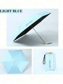 19厘米/7.5英寸迷你折叠伞：便携式防紫外线遮阳伞，带收纳袋，6根伞骨+加厚黑色涂层，防风防水，是夏季户外旅行的理想之选 - 彩色 - 查看 16