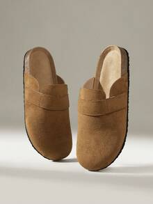 Solecia Women's Casual Slip-On Flat Mules For Christmas - Brown - View 6