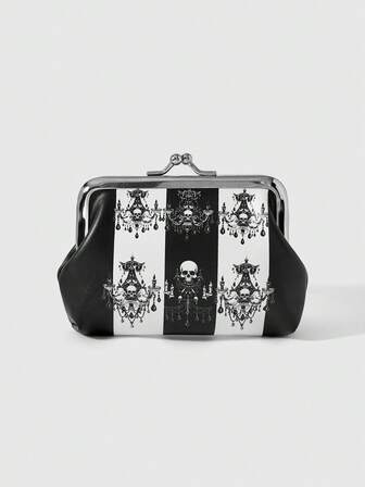 Goth Cartera gótica para mujer, de uso diario y vuelta al colegio, con diseño de ojos de gema, cristal, gota de agua, estrella y patrón de ojos, en color negro, para primavera y verano