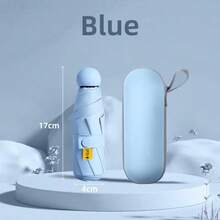 1 pieza Paraguas mini portátil tipo cápsula - Paraguas de viaje multifuncional resistente al agua y protección UV - Multicolor - Ver 7