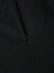 Sweetra 女士新款通勤百搭两件套，轻盈奢华简约高端短款西装外套搭配收腰A字吊带连衣裙套装 - 黑色 - 查看 7