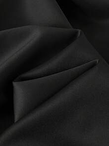 Muvela 春夏新款半开领插肩短袖休闲荷叶边下摆中长连衣裙，时尚优雅，适合狂欢节派对、复古英伦风，也适合学校、音乐节、都市通勤和办公室穿着。 - 黑色 - 查看 8