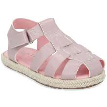 Zapato Sandalia Casual Rosa Con Adorno Para Niña Con Material Brilloso y Suela Tipo Yute - Rosa - Ver 4