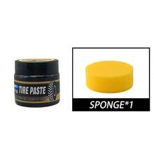 1 pieza Cera para neumáticos Protector de larga duración, pasta renovadora y de eliminación de arañazos para piezas de plástico del automóvil - Negro - Ver 10