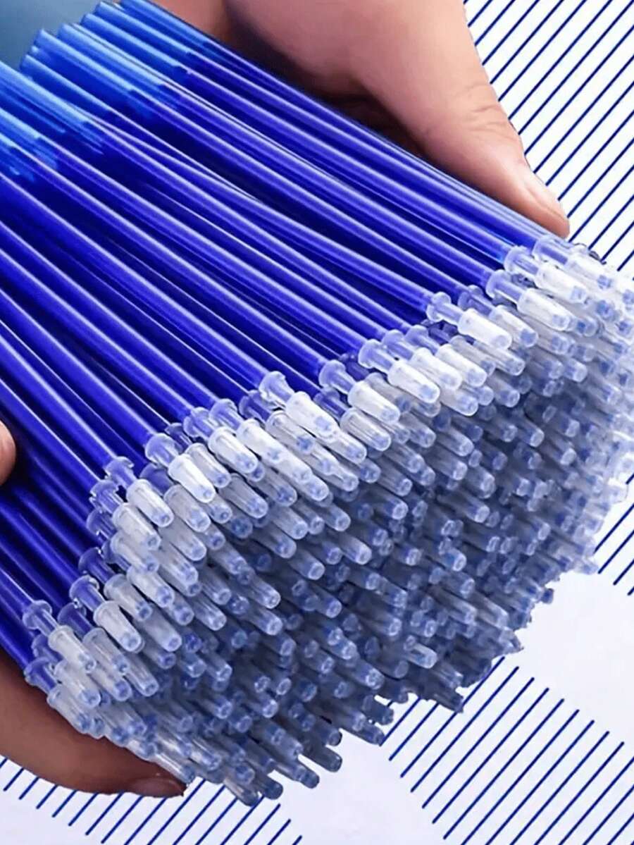 100pcs Erasable Pen Refills, 0.5mm Super Fine Tip, Stick Style, Multi Color, Suitable For Children 14+, Smooth Writing Gel Ink Refills Back To School