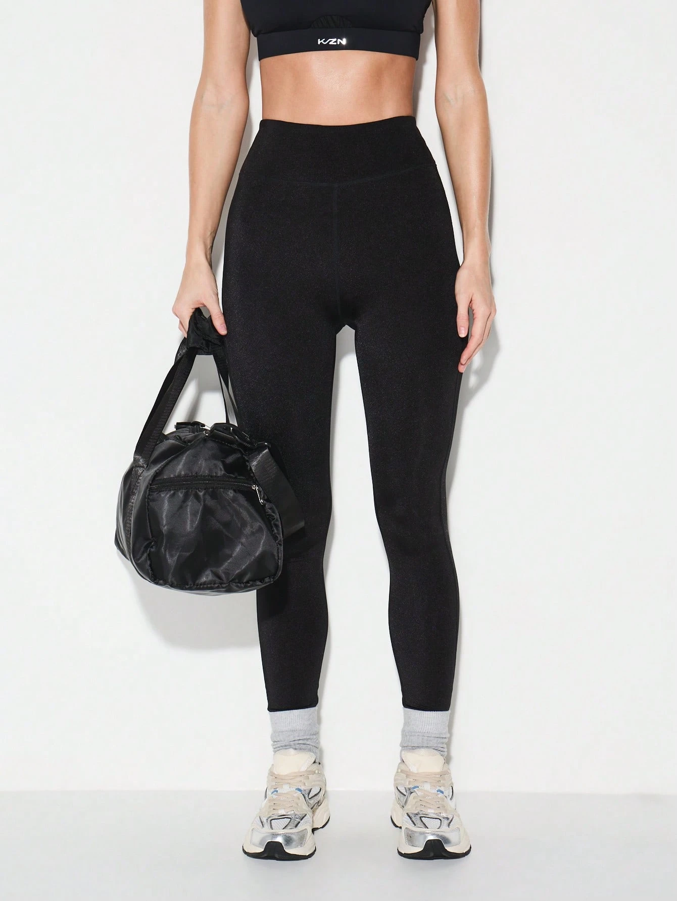 KIZN Legginsy o wysokim połysku, długie
