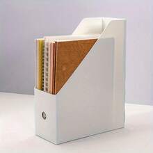 One-Piece Desktop Organizer, Simple And Foldable Office Bookshelf, Suitable For Back-To-School Use. - White - View 2