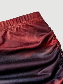 SHEIN MOD 2 pièces Ensemble jupe moulante froncée minimaliste décontracté pour femmes