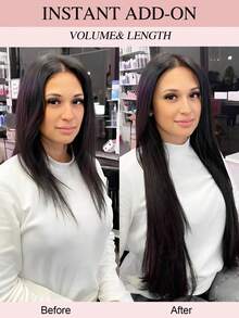 9AM Hair Seamless Hair Extensions Classical Seamless Pu Straight Clip In Hair Extensions Remy Human Hair 8 Cái Mỗi Bộ Với 18 Kẹp Tóc Kẹp Tóc Dệt Đôi Của Con Người Tóc Nối Pu - S1 - Xem 6