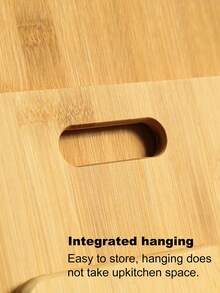 1块手工竹制砧板，多功能双面手柄切菜板，水果板，便携式露营蔬菜板，厨房用品