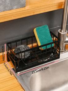 1 Giá để đồ nhà bếp bằng nhựa ABS, Giá để miếng bọt biển thoát nước nhanh trên mặt bàn bếp, Hộp đựng đồ nhà bếp, Giá để khăn lau bát đĩa thoát nước tự động, Giá để khăn lau bát đĩa, Túi, Hộp đựng đồ, Lưu trữ, Nhà bếp - Nhiều màu - Xem 3