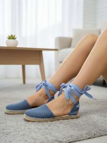 Women Flat Sandals - Blue - View 1