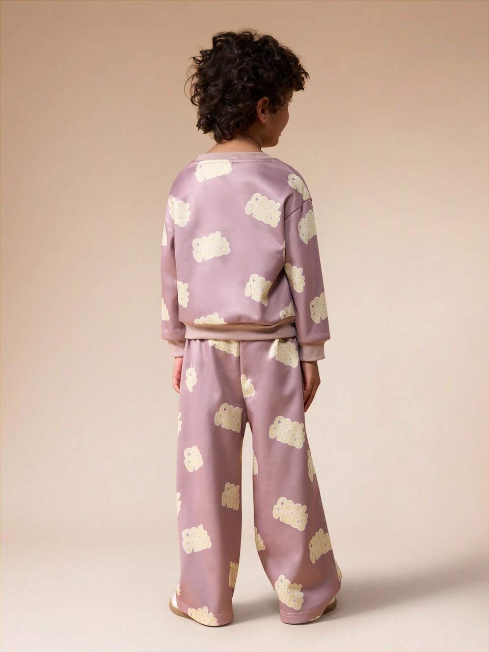 Cloud Print Sweatshirt And Jogger Set