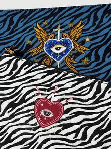 Teletubbies X ROMWE Cute Cartoon Graphic Large Capacity Portable Cosmetic Bag - Multicolor - View 3