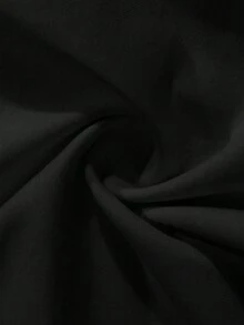 Resyla Camiseta de mujer casual de cuello y puños con contraste y estampado, de cuello redondo - Negro - Ver 5